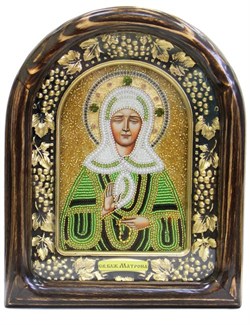 Матрона Московская, дивеевская икона из бисера - фото 10262