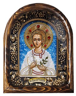 Святой праведный Артемий, дивеевская икона бисером - фото 10954