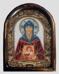 Святой Преподобный Арсений Коневский, дивеевская икона из бисера - фото 11142