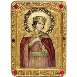 Святая мученица Александра Римская, живописная икона в авторском стиле - фото 11208