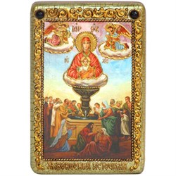 Образ Пресвятой Богородицы "Живоносный Источник", икона в шкатулке под старину - фото 11401