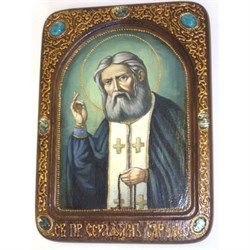 Преподобный Серафим Саровский чудотворец, живописная икона - фото 11421