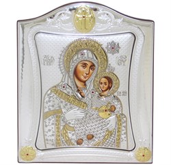 Образ Божией Матери "Вифлеемская", греческая икона шелкография, серебряный оклад - фото 11619