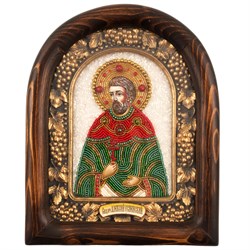 Священномученик Алексиий Успенский, дивеевская икона из бисера 3716 - фото 12264
