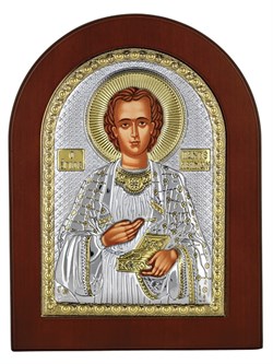 Пантелеймон целитель, икона с серебряным окладом 3359 - фото 12533