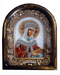 Елена Святая царица равноапостольная, дивеевская икона из бисера 3790 - фото 12616