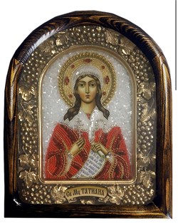 Татьяна Святая мученица, дивеевская икона из бисера 3808 - фото 12669