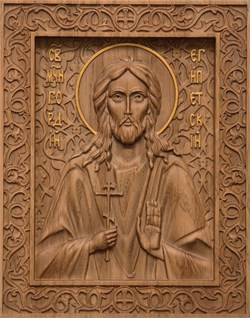 Мученик Гордий (Гордей) Египетский, резная икона на дубовой цельноламельной доске 3835 - фото 12797