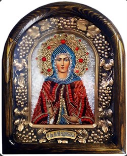 Святая Преподобная Мария Радонежская, дивеевская икона из бисера 3844 - фото 12815
