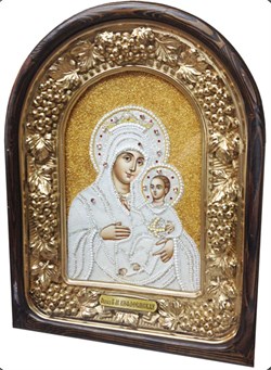 Вифлеемская Божья Матерь, икона из бисера ручной работы 1870