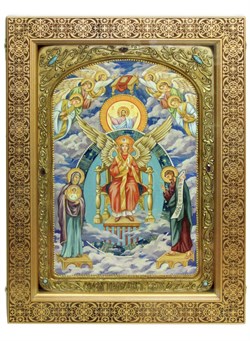 Рукописная икона в киоте София - Премудрость Божия (Новгородская) 3901