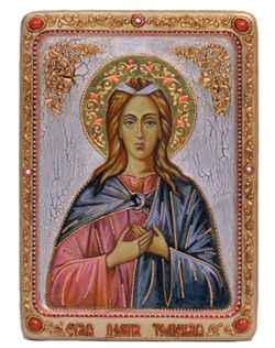 рукописная икона Блаженная Домна Томская 3933