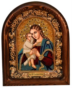 Взыскание погибших образ Божьей Матери, дивеевская икона из бисера ручной работы - фото 4860