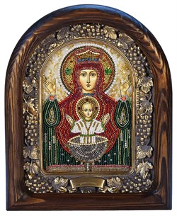 Неупиваемая Чаша образ Божией Матери, дивеевская икона из бисера ручной работы - фото 4886