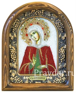 Мария Вифинская Преподобная, дивеевская икона из бисера - фото 5158