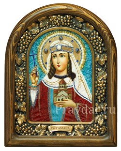 Тамара Святая царица, дивеевская икона из бисера - фото 5285