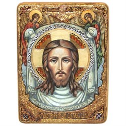 Спас Нерукотворный, живописная икона в авторском стиле - фото 6420