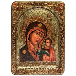 Казанская икона Божьей Матери, живописная в авторском стиле - фото 6600