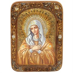 Умиление Серафимо-Дивеевская образ Божией Матери живописная икона в авторском стиле - фото 6704