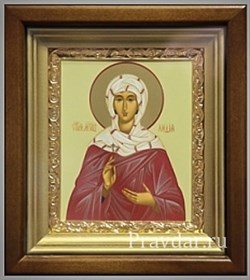 Лидия Святая мученица, икона в киоте 16х19 см - фото 6800