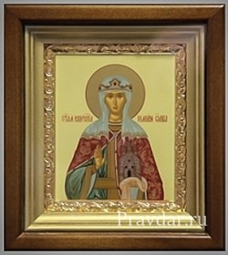 Ольга Святая равноапостольная, икона в киоте 16х19 см - фото 6818