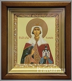 Тамара Святая царица, икона в киоте 16х19 см - фото 6824