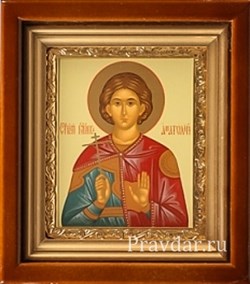 Анатолий Никейский, икона в киоте 16х19 см - фото 6852