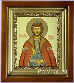 Роман Рязанский, икона в киоте 16х19 см - фото 6900