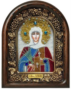 Татьяна Святая мученица, дивеевская икона из бисера - фото 7200