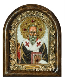 Павел Константинопольский, дивеевская икона из бисера ручной работы - фото 8021