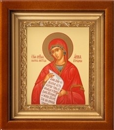 Анна Праведная, икона в киоте 16х19 см - фото 8426