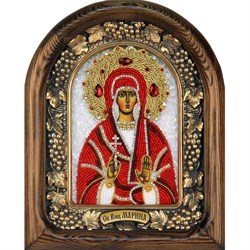 Марина святая мученица, дивеевская икона из бисера - фото 9213