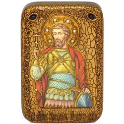 Святой мученик Виктор Дамасский икона ручной работы под старину - фото 9306