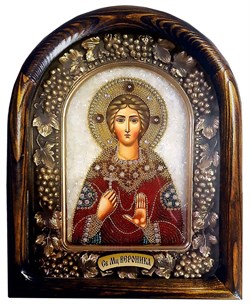 Святая мученица Вероника, дивеевская икона из бисера - фото 9425