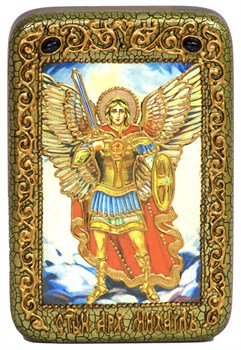 Михаил Архангел икона ручной работы под старину - фото 9635