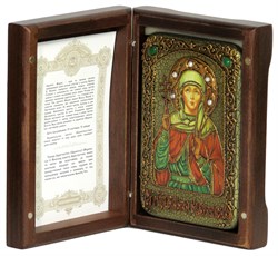 Святая мученица Виктория Кордувийская икона на мореном дубе. - фото 9650