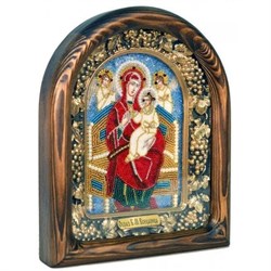 Всецарица образ Божьей Матери , дивеевская икона из бисера ручной работы - фото 9726