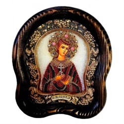 Икона Святая мученица Надежда дивеевская икона из бисера ручной работы - фото 9776