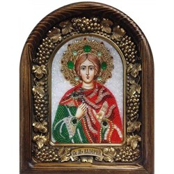 Икона Мученик Валерий Мелитинский, дивеевская икона из бисера ручной работы - фото 9804