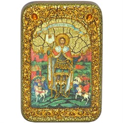 Святой благоверный князь Александр Невский икона под старину - фото 9838
