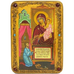 Образ Пресвятой Богородицы "Нечаянная Радость"  живописная икона в авторском стиле - фото 9853