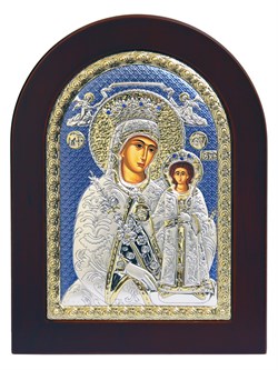 Неувядаемый цвет образ Божией Матери, икона с серебряным окладом - фото 9882
