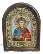 Георгий Святой Великомученик, дивеевская икона из бисера ручной работы