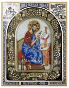 Святой апостол Марк, дивеевская икона из бисера ручной работы