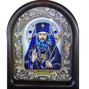 Святитель Иоанн Шанхайский, дивеевская икона из бисера ручной работы
