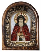 Преподобный Арсений Новгородский, дивеевская икона из бисера