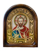 Алексий Константинопольский, дивеевская икона из бисера ручной работы