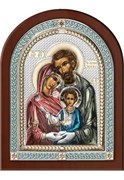 Святое Семейство, деревянный оклад, цветная эмаль