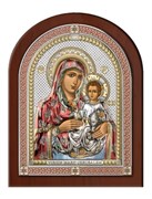 Икона Иерусалимская Божия Матерь, деревянный оклад, цветная эмаль