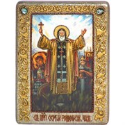 Святой равноапостольный князь Владимир икона ручной работы под старину